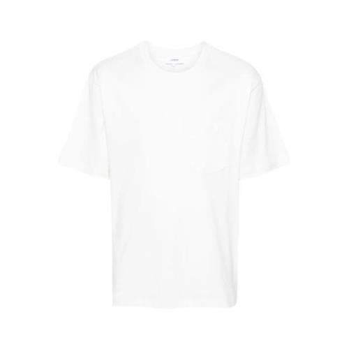 Wit Katoenen T-shirt met Zak Lardini , White , Heren