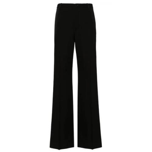 Zwarte Wol Straight-Leg Broek Balenciaga , Black , Dames