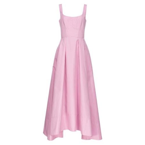 Elegante mouwloze taffeta midi jurk Pinko , Pink , Dames