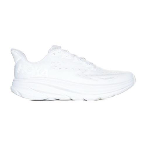 Witte Stof Chunky Sole Sneakers Hoka One One , White , Heren