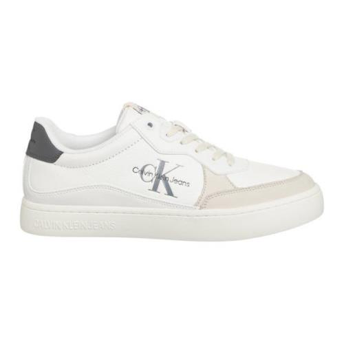 Eenvoudige Vetersneakers Calvin Klein Jeans , White , Heren