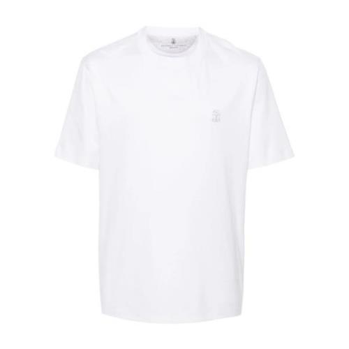 Heren T-shirts & Polos Collectie Brunello Cucinelli , White , Heren