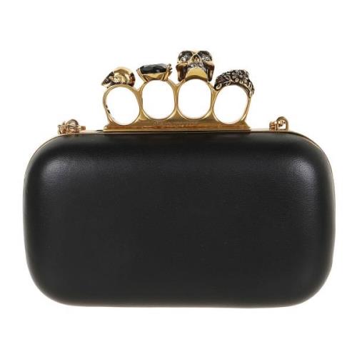 Zwarte Skull Clutch Tas Alexander McQueen , Black , Dames