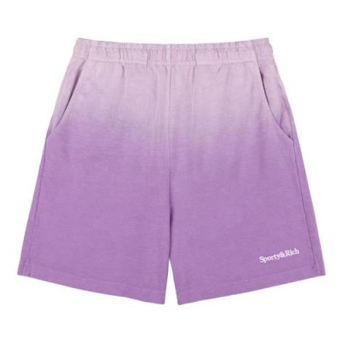 Logo Geborduurde Gym Shorts Sporty & Rich , Purple , Heren