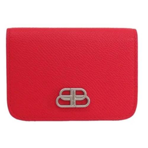 Pre-owned Leather wallets Balenciaga Vintage , Red , Dames