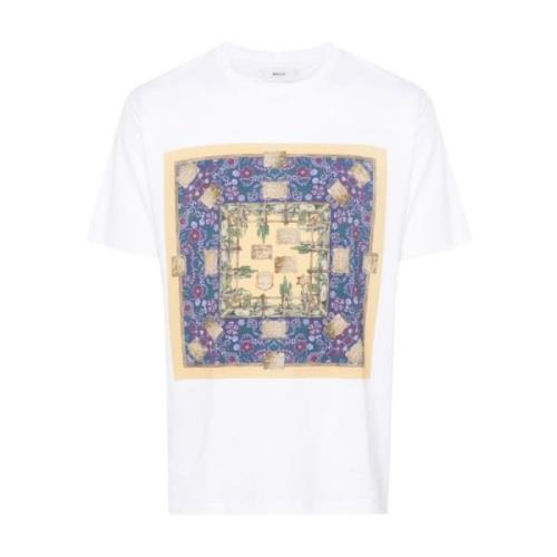 Grafische Print Katoenen T-shirt Bally , White , Heren