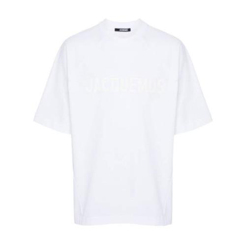 Logo Print Crew Neck T-shirt Jacquemus , White , Heren