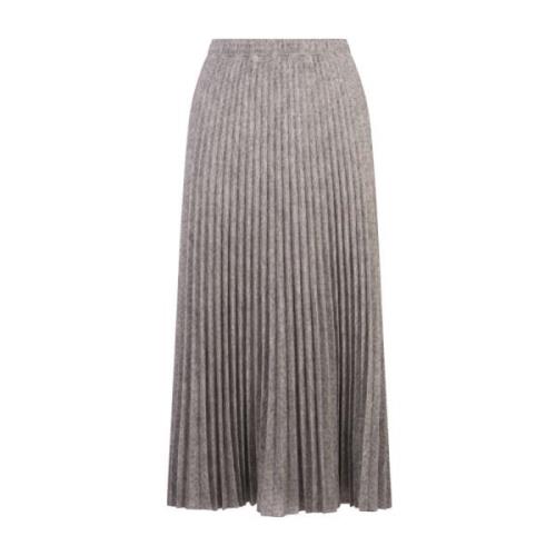 Grijze Geplooide Midi Rok Ermanno Scervino , Gray , Dames