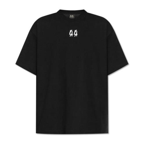 T-shirt met logo 44 Label Group , Black , Heren