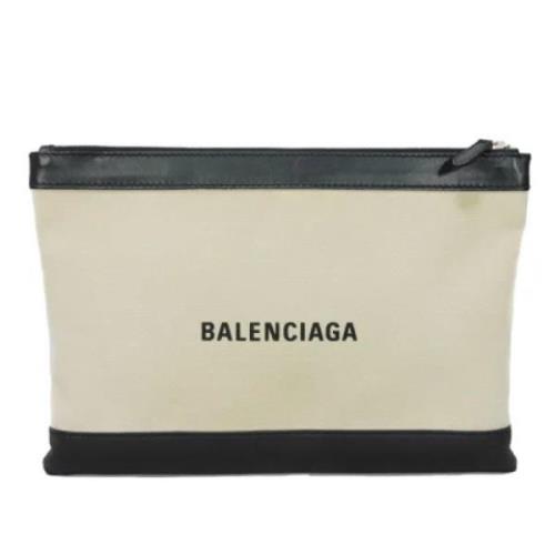 Pre-owned Leather clutches Balenciaga Vintage , Beige , Heren