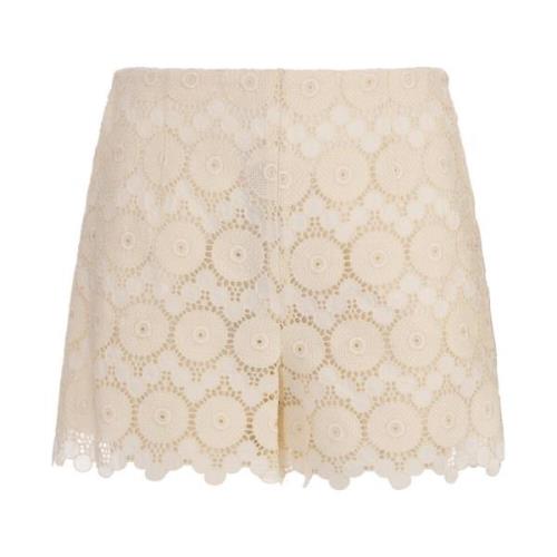 Witte Margarita Macramé Shorts met Malocchio Motif La DoubleJ , White ...