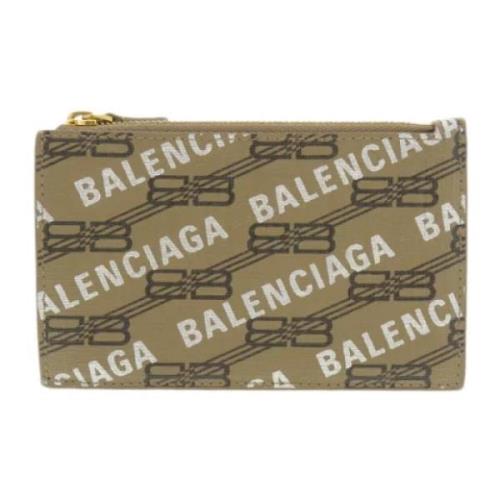 Pre-owned Leather wallets Balenciaga Vintage , Beige , Unisex