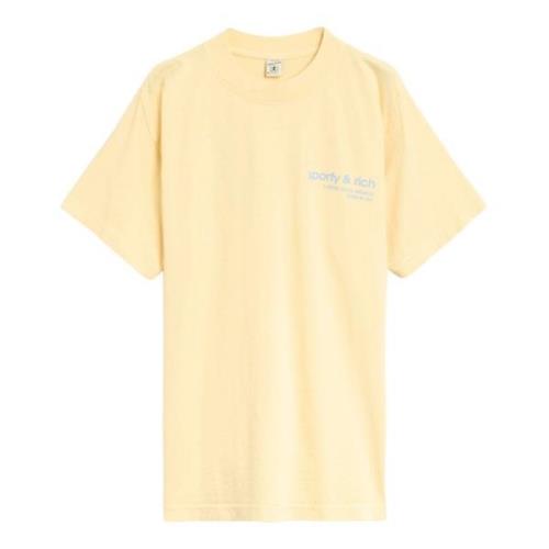 USA Health Club Blauwe Tekst T-Shirt Sporty & Rich , Beige , Heren