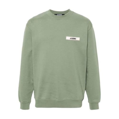 Olijfgroene Crew Neck Sweater Jacquemus , Green , Heren