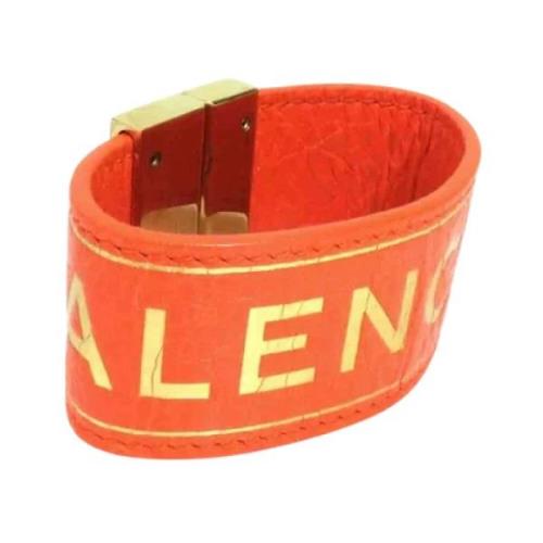 Pre-owned Leather bracelets Balenciaga Vintage , Orange , Dames