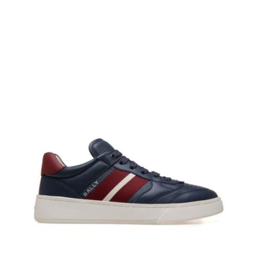 Geperforeerde Leren Sneakers Bally , Blue , Heren