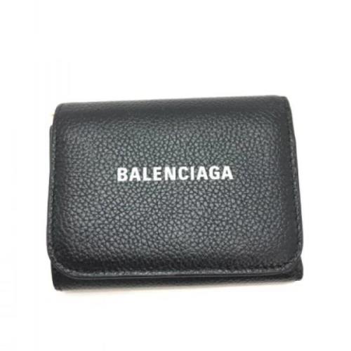 Pre-owned Leather wallets Balenciaga Vintage , Black , Dames