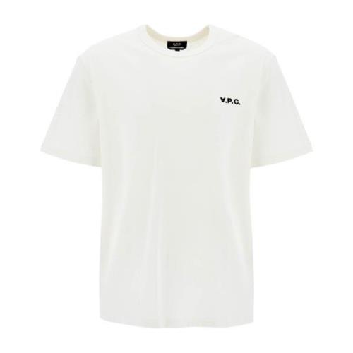 Boxy Fit Crew Neck T-Shirt A.p.c. , White , Heren