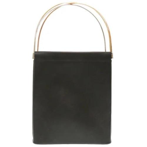 Pre-owned Leather handbags Cartier Vintage , Black , Dames