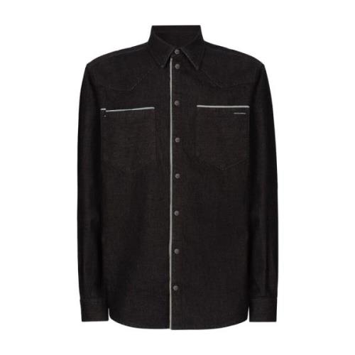 Stijlvolle Shirt voor Mannen Dolce & Gabbana , Black , Heren