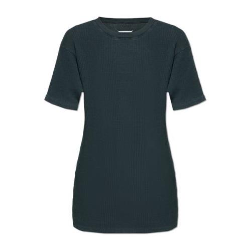 Katoenen geribbeld t-shirt Maison Margiela , Gray , Dames