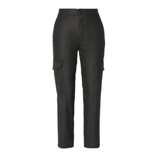 Cargo Hoge Taille Broek Zwart 7 For All Mankind , Black , Dames