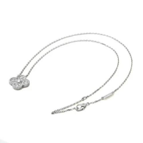 Pre-owned White Gold necklaces Van Cleef & Arpels Pre-owned , Gray , D...