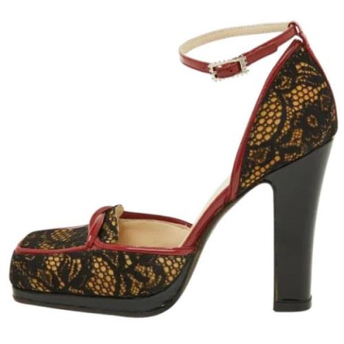 Pre-owned Lace heels Fendi Vintage , Black , Dames