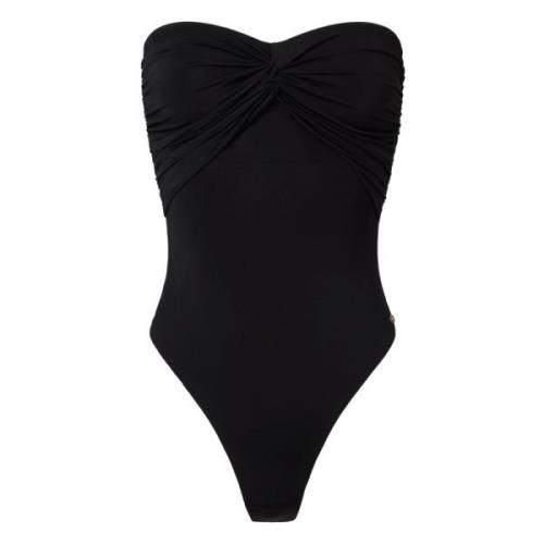 Stretch Body met Hartvormige Halslijn Anine Bing , Black , Dames