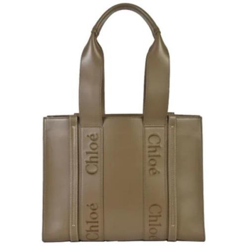 Pre-owned Leather totes Chloé Pre-owned , Green , Dames