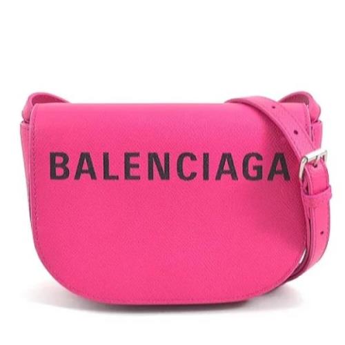Pre-owned Leather shoulder-bags Balenciaga Vintage , Pink , Dames