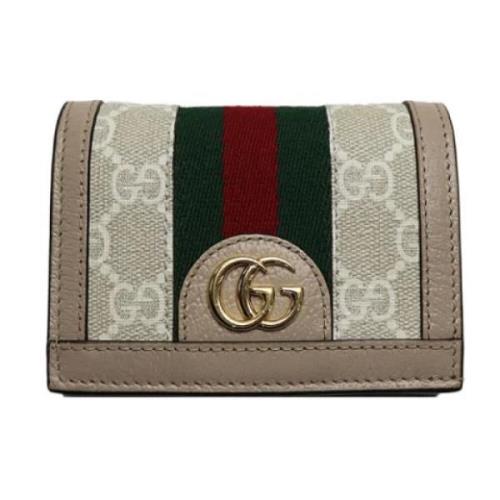 Pre-owned Fabric wallets Gucci Vintage , Beige , Dames