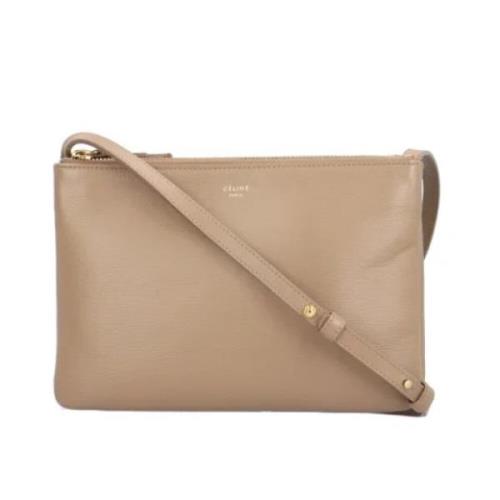 Pre-owned Leather celine-bags Celine Vintage , Beige , Dames