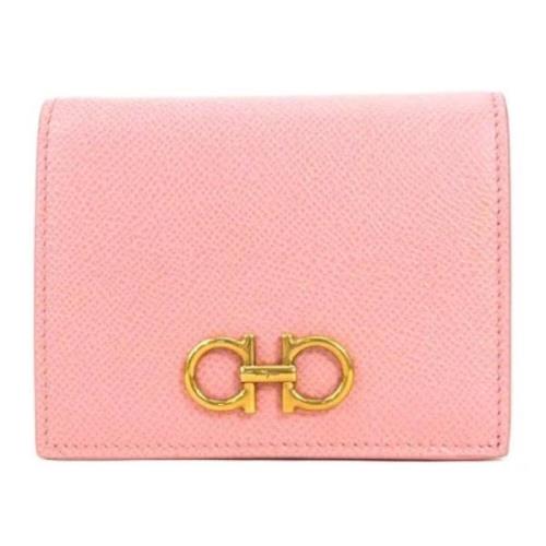 Pre-owned Leather wallets Salvatore Ferragamo Pre-owned , Pink , Dames