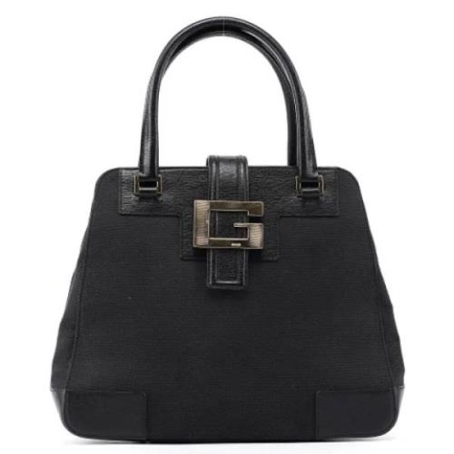 Pre-owned Leather handbags Gucci Vintage , Black , Dames