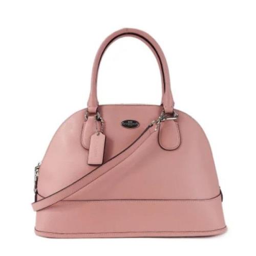 Pre-owned Leather handbags Coach Pre-owned , Pink , Dames