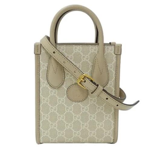 Pre-owned Fabric gucci-bags Gucci Vintage , Beige , Dames