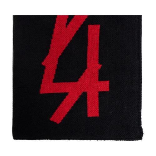 Sjaal met logo 44 Label Group , Black , Heren