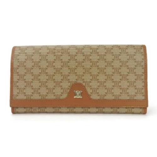 Pre-owned Leather wallets Celine Vintage , Beige , Dames