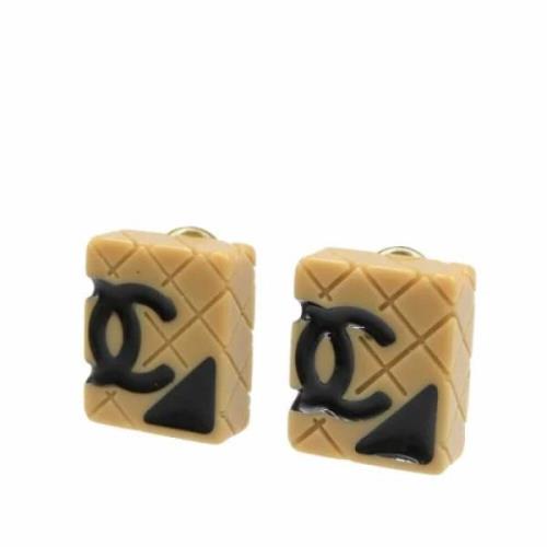 Pre-owned Plastic chanel-jewelry Chanel Vintage , Beige , Dames