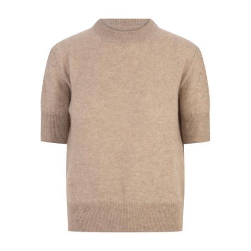 Kasjmier Korte Mouw Sweater Bruin Ermanno Scervino , Brown , Dames