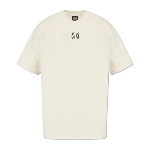 T-shirt met logo 44 Label Group , Beige , Heren