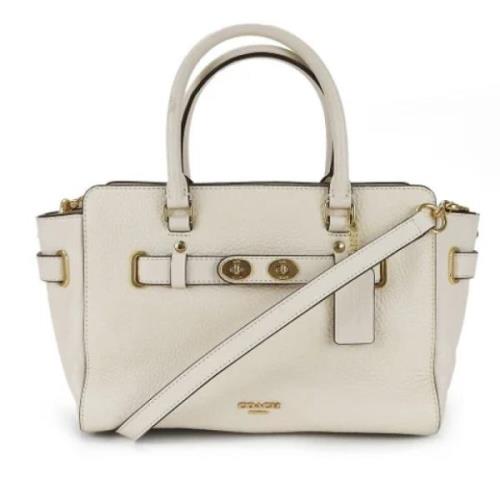 Pre-owned Leather handbags Coach Pre-owned , White , Dames