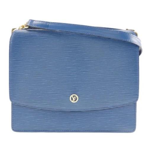 Pre-owned Leather shoulder-bags Louis Vuitton Vintage , Blue , Dames