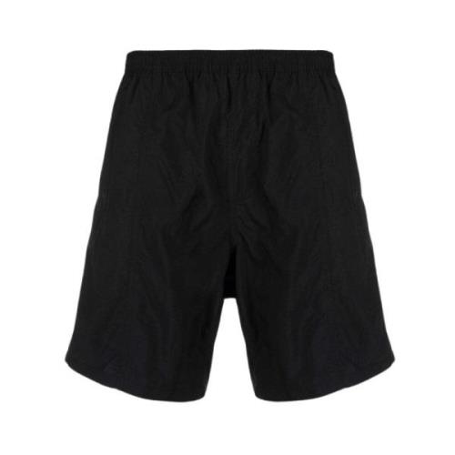 Zwarte nylon zwemshorts met Ami de Coeur Ami Paris , Black , Heren