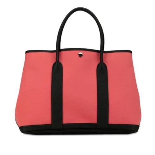 Pre-owned Canvas handbags Hermès Vintage , Pink , Dames