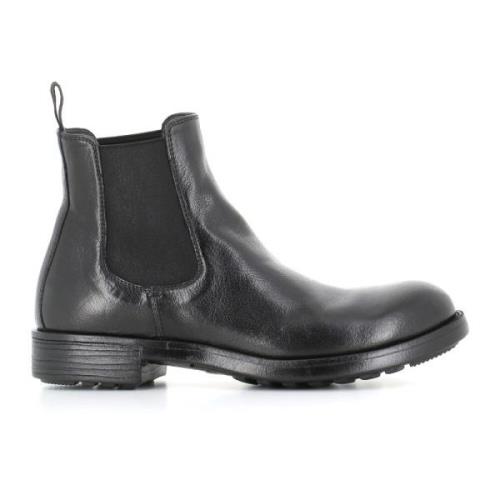 Zwarte Chelsea Platte Schoenen Officine Creative , Black , Dames