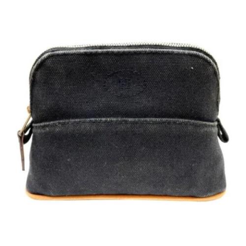 Pre-owned Canvas pouches Hermès Vintage , Black , Dames