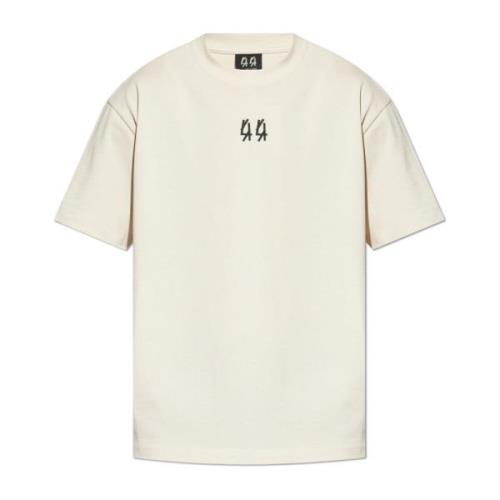 T-shirt met logo 44 Label Group , Beige , Heren