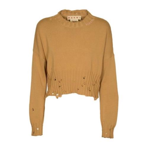 Rondehals Sweater Marni , Brown , Dames